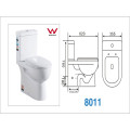 Badezimmer 2-teiliges WC Toilette Porzellan Sanitärkeramik mit Wasserzeichen (A-8011)